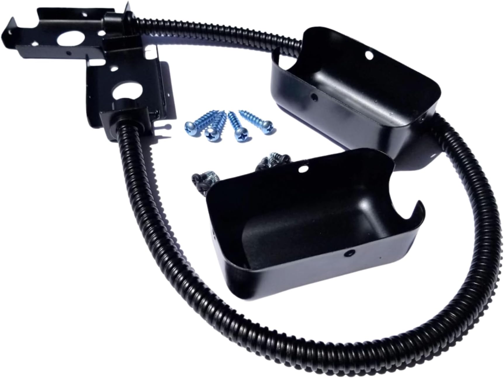 Armored Loop Power Transfer | Electrified Commercial Exit Doors | Door Wire Conduit | 20" | TUFF STRIKE (Black)