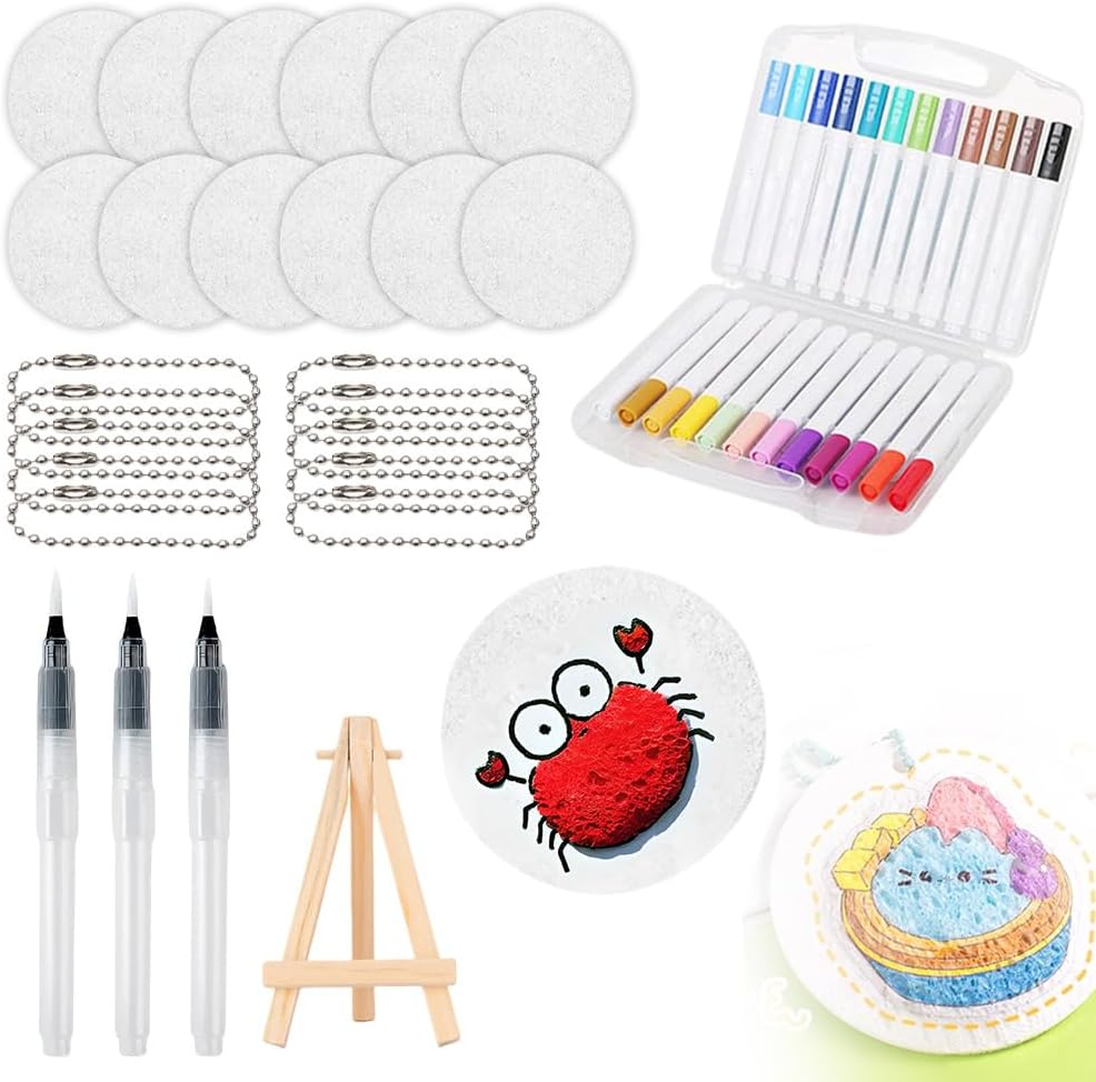 Magic Foam Texture Painting Kit, 2026 Upgrade Magic Puffy Paint Kit with Foam Texture Paper, 12 Colors Acrylic Paint Markers Pen Set for Fun DIY Art 3D Painting Kits (Set A)