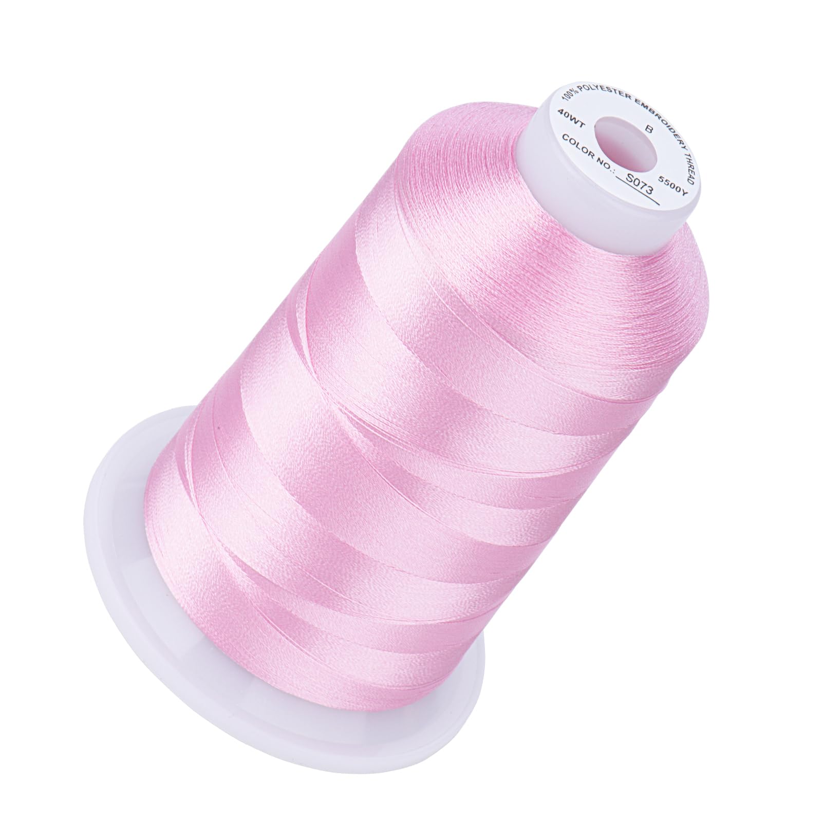 Simthread 5500Yds/5000M 40WT Polyester Embroidery Thread Lt Rose Pink S073