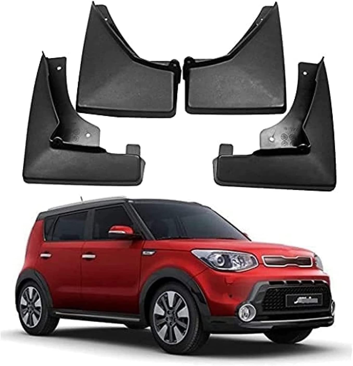 4 Pcs Front & Rear Full Set Mud Flaps ， for Kia Soul Sports