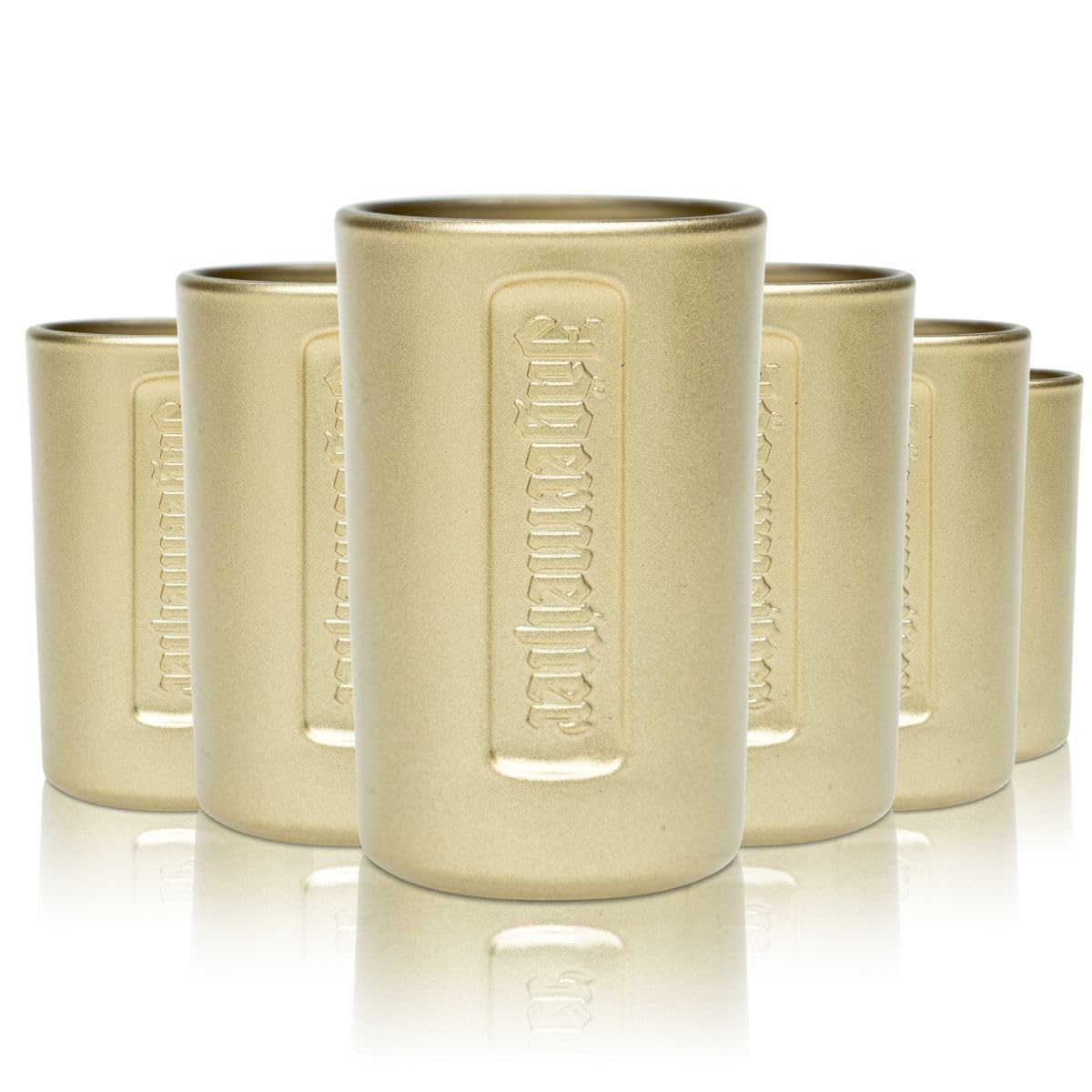 Jägermeister Schnapsglas 2cl Gold, 40 Stück | Shot Stamper, Kräuterlikör, Kurze Gläser