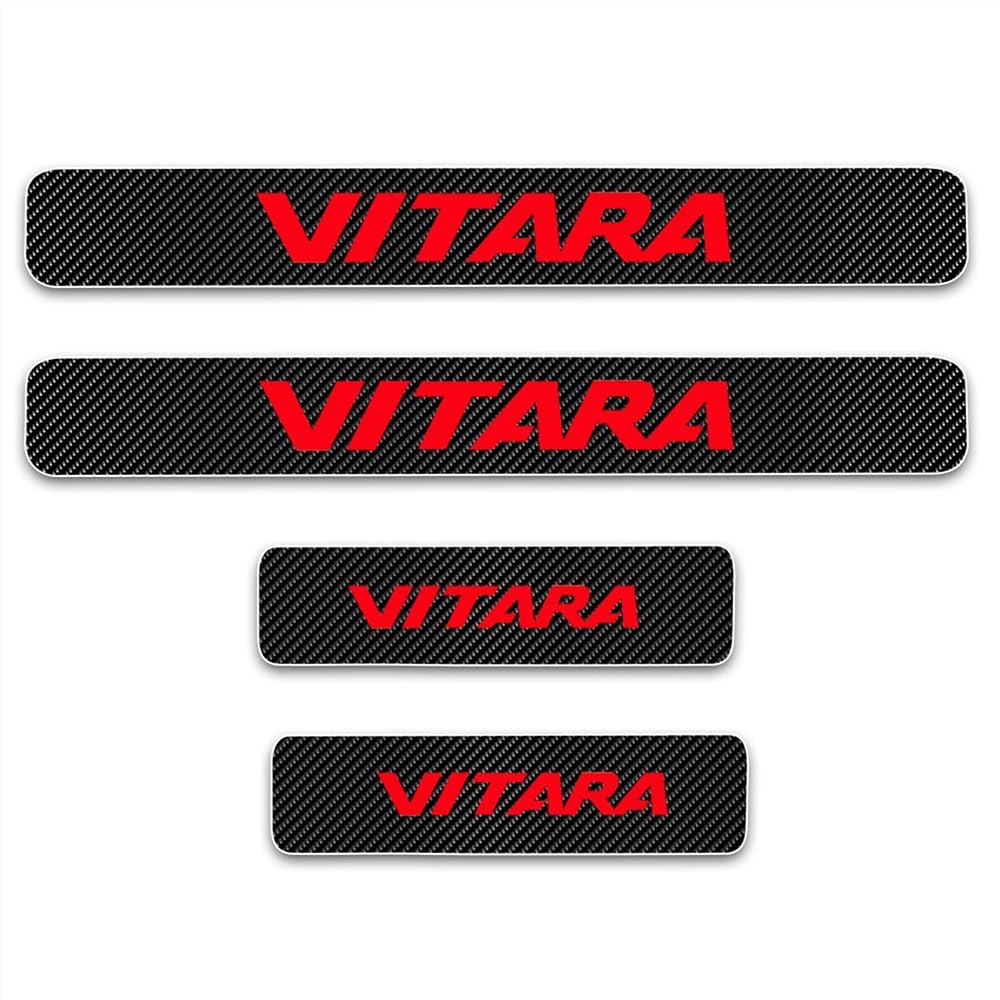 Sdyayfge A 4Pcs Kick Plates Car Door Sill Protector,For Suzuki Vitar