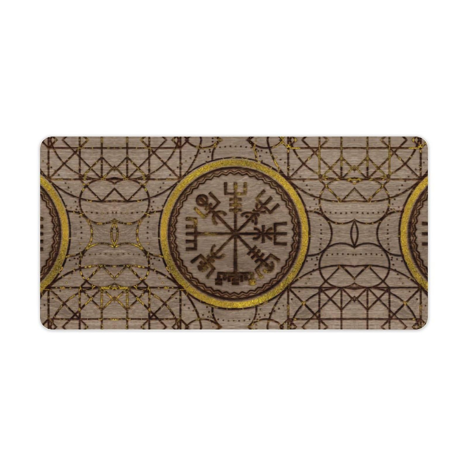 Tapis de souris large viking vegvisir antidérapant de bureau 30x60cm