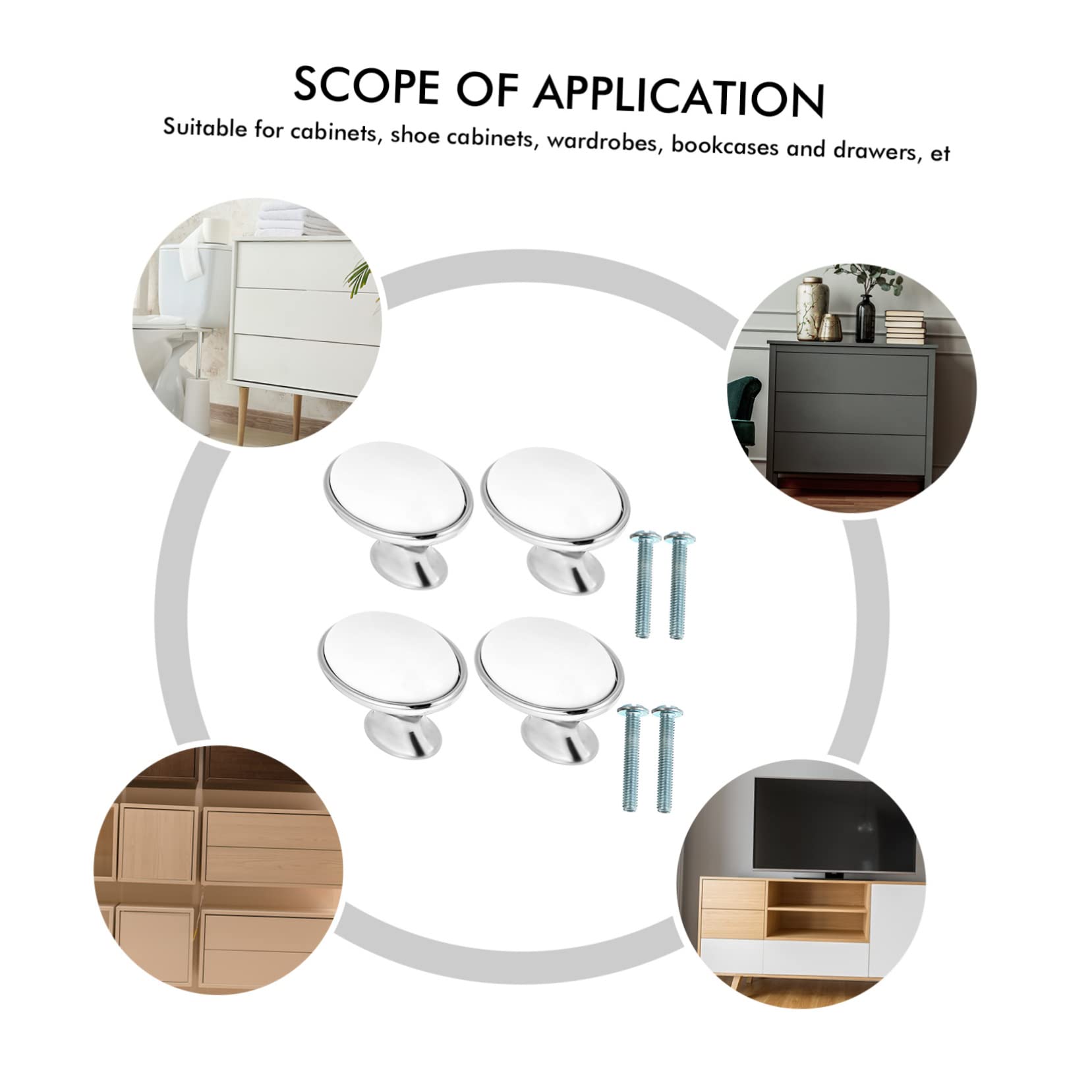 UKCOCO 4-pack Moderne Houten Deurgrepen Voor