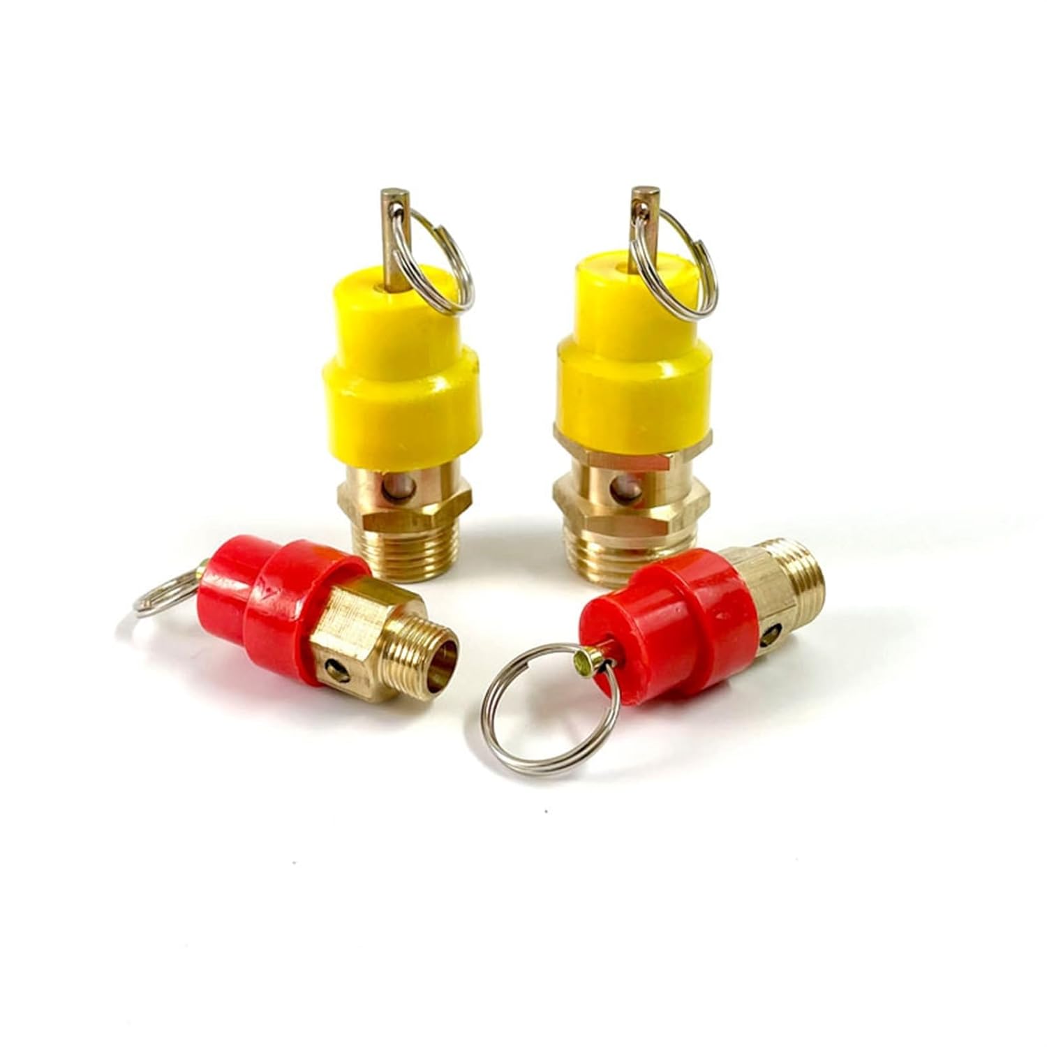 1/8" 1/4'' 3/8" 1/2" Standard Pipe Thread 8kg Air Compressor Safety Relief Valve Pressure Release Regulator for Pressure Piping/Vessels(4)