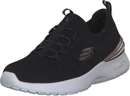 Skechers Femme Skech-air Dynamight Sneaker, Noir, 35 EU