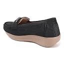 AROOM Elegant Textured Loafers for Women with Soft Comfort Sole, Everyday Casual Wear Slip-On Shoes for Stylish Modern Look (Cream, UK Footwear Size System, Adult, Women, Numeric, Medium, 7) (Black, UK Footwear Size System, Adult, Women, Numeric, Medium, 5) gallery image