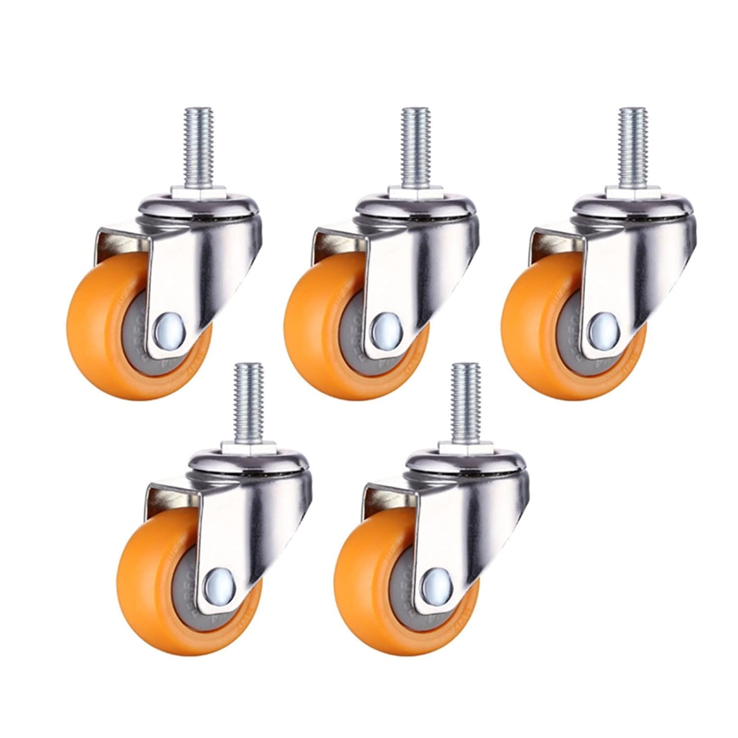 5Pcs Office Chair Caster Wheels 2 Inch Swivel Nylon Caster Wheels