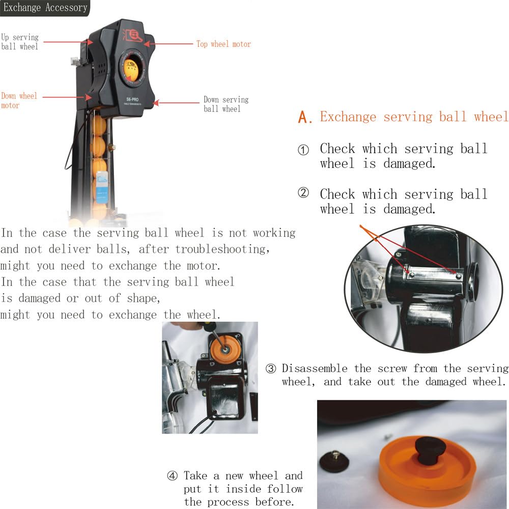 Macchina Robot da Ping Pong,palline ping pong,Macchina Automatica per Palline da Allenamento,Con 100 palline +2 ruote di ricambio+retino raccogli palline+telecomando+asta porta-retino