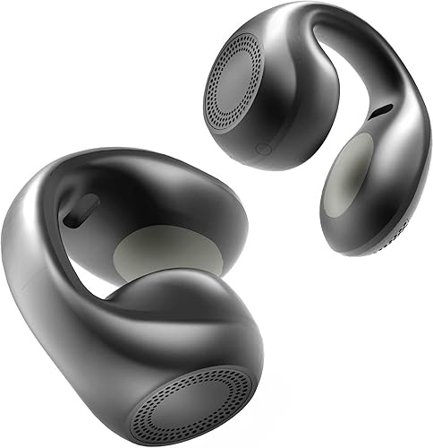 King Lucky Clip-On Earbuds,Comfort Air Cushion Open Ear Earbuds Wireless Bluetooth 5.4 Multipoint, Open Ear Headphones with Mic,Anti-Mistouch,45H