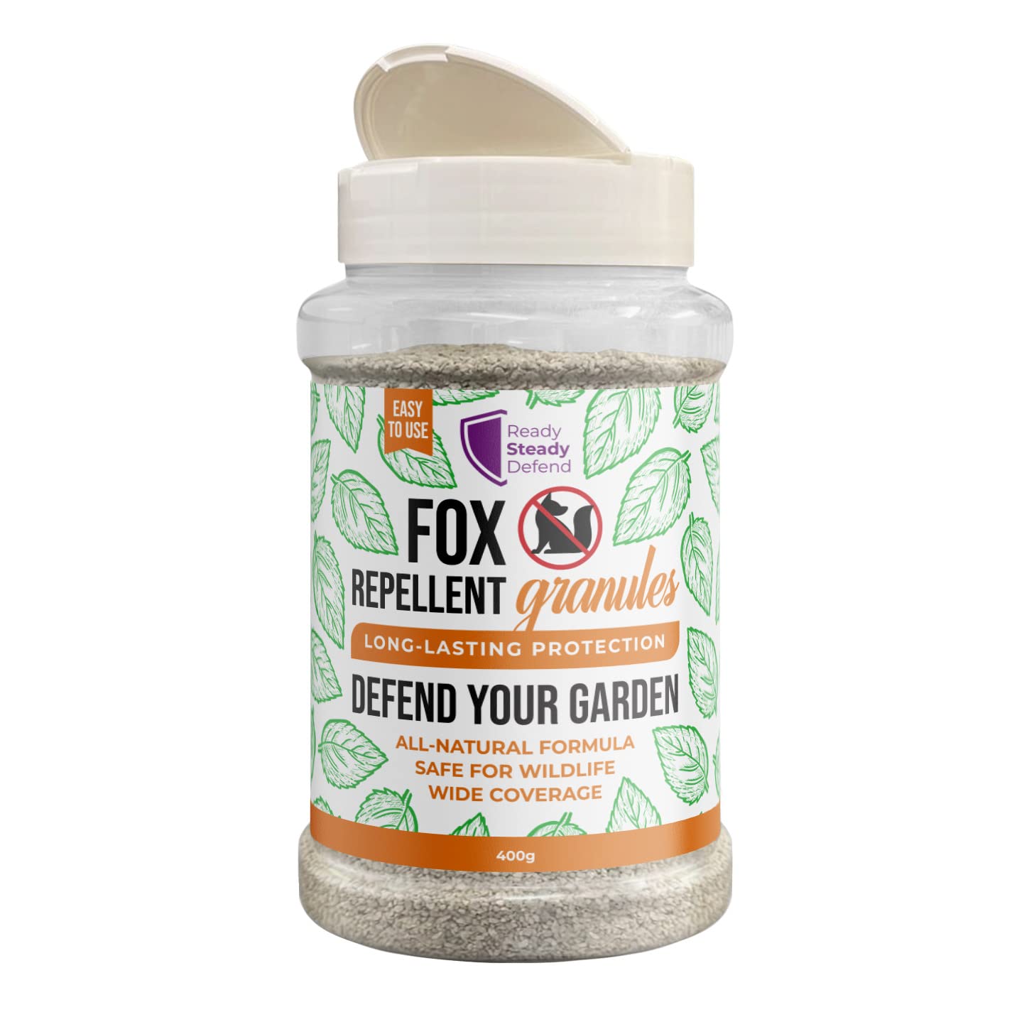 Fox Repellent Granules for Outdoor Areas – 400g Garlic Formula to Disrupt Fox Scent Marking – Helps Discourage Visits – Covers Up to 200m² – Easy Garden Use