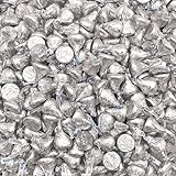 HERSHEY'Skisses Milk Chocolate Silver Foil Wrap Candy (1 Pound Bag - Approx. 100 Count)