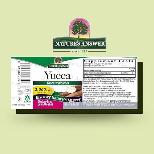 Miniatura 2 de Nature's Answer Suplemento de extracto de raíz de yuca con alcohol orgánico, 1 onza líquida Apoya la función inmunológica Promueve el bienestar*