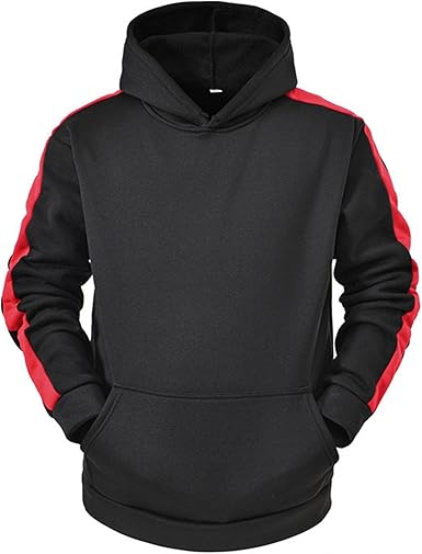 Amazon.com: NEGJ Sudadera básica de forro polar con capucha para hombre,  grande y alto, de retazos, de manga larga, informal, con capucha, para  correr, gimnasio : Ropa, Zapatos y Joyería