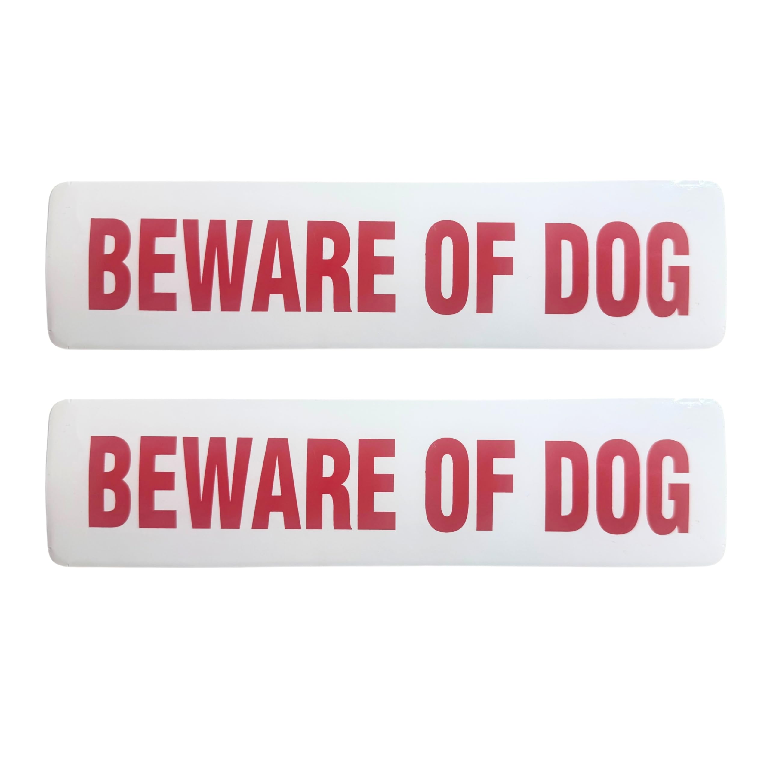 Tek Automotive Twin Pack Beware of The Dog Sign Sticker – 216mm x 54mm | High Visibility Dog Warning Sign for Home & Garden | Waterproof Gloss Vinyl, Indoor & Outdoor Use