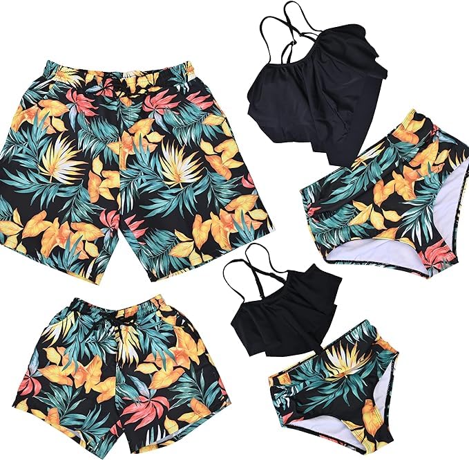Couples Family Matching Swimsuits - Dad &amp; Me Matching Swim Shorts