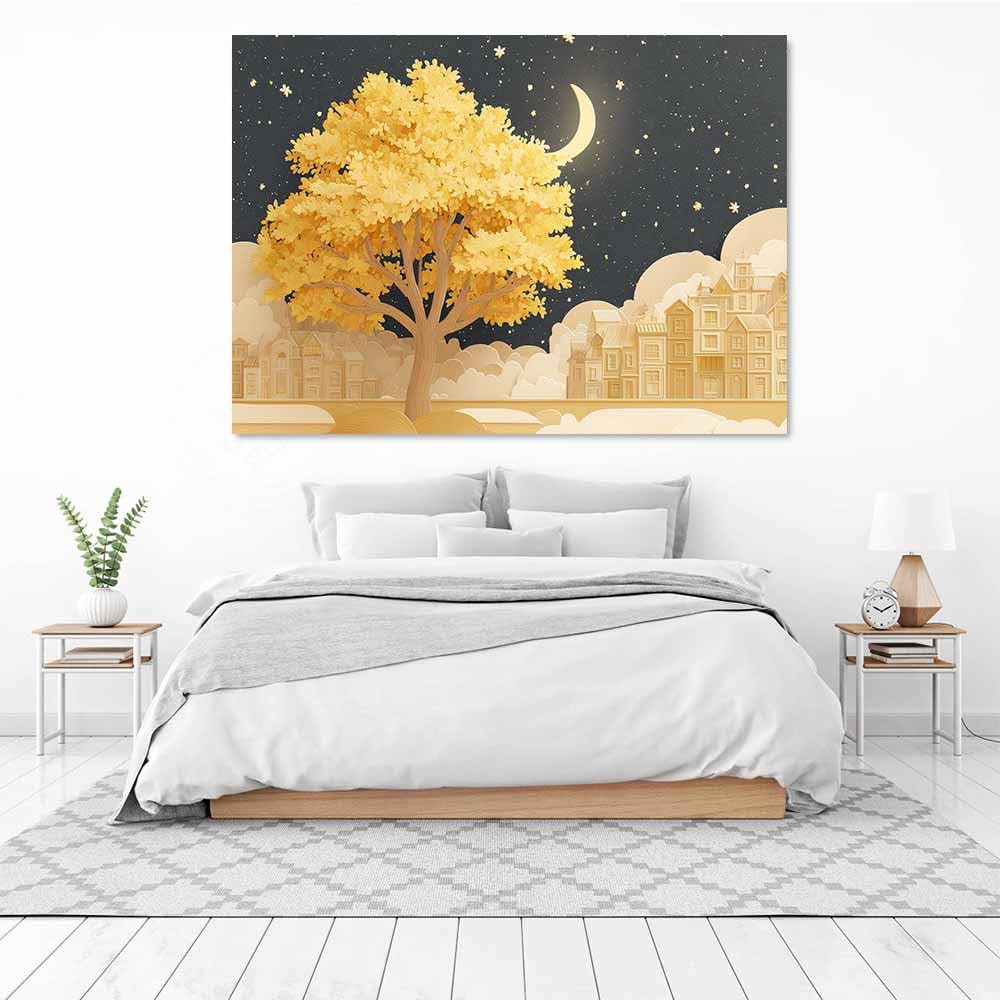 PUQAAEO Leinwand Bild Baum des Lebens Bäume und Bücher Minimalismus Abstrakt Wanddeko Aesthetic,Groß Wanddeko Bild Wohnzimmer Schlafzimmer Kunstdrucke(Grün)-60x90cm Gerahmt