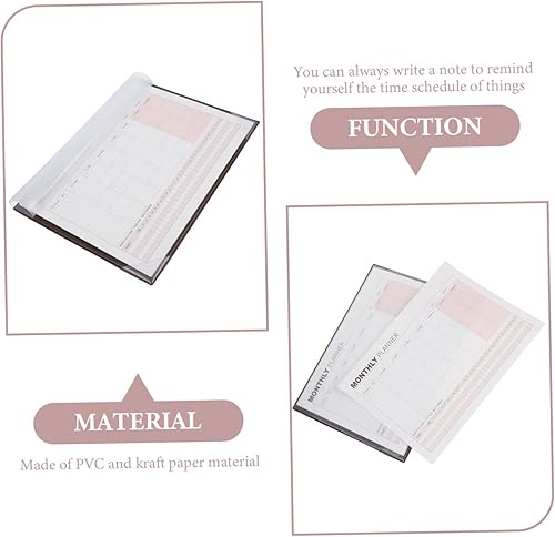 Miniatura 7 de Lurrose Sheet Calendar Goals Notebook Blank Table Calendar Weekly Planner Notepads Planning Note Pads Agenda Organizer Habit Calendar Habit Planner