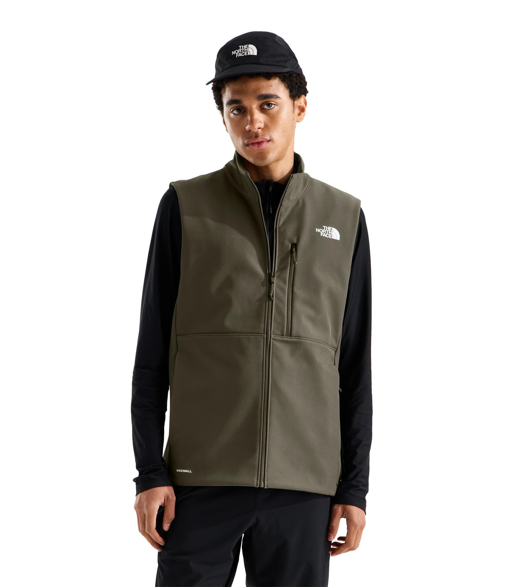 THE NORTH FACE Men's Apex Bionic 3 Windproof Vest | Water &amp; Wind Resistant Softshell With Zippered Pockets, Adjustable Hem