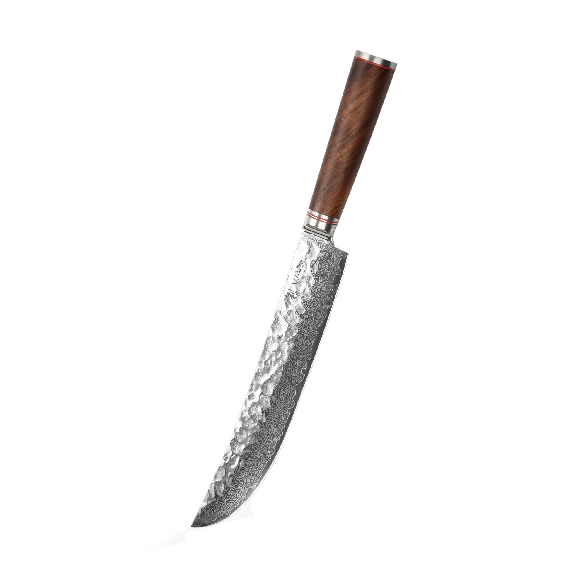 Wakoli Damastmesser Nussbaum – 27,5 Cm Tranchiermesser Aus 67-Lagen-Damaststahl, Mit Nussbaumholzgriff