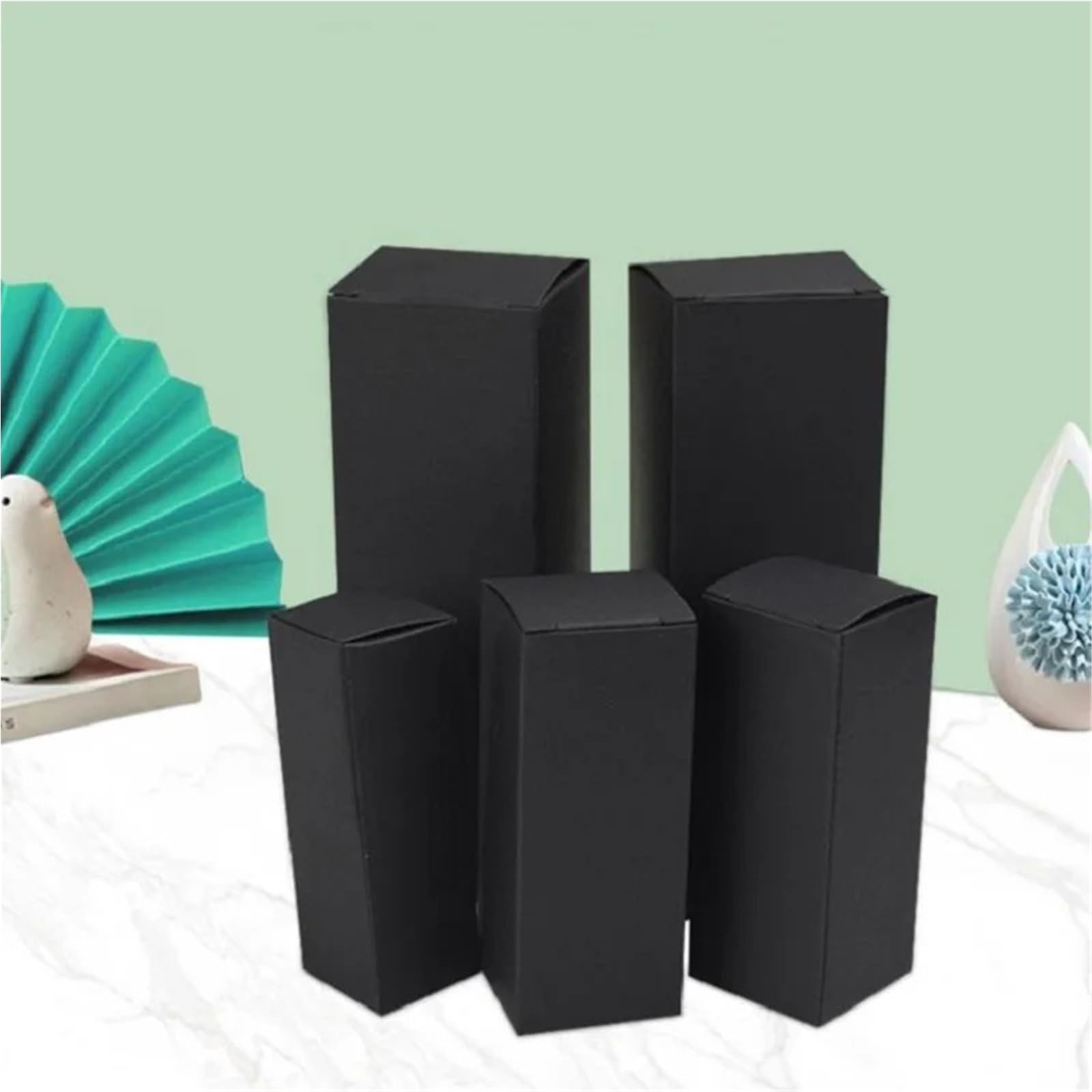 Packung Kraftpapier-Lippenstiftetuis 50 Stück schwarze Geschenkbox aus Pappe