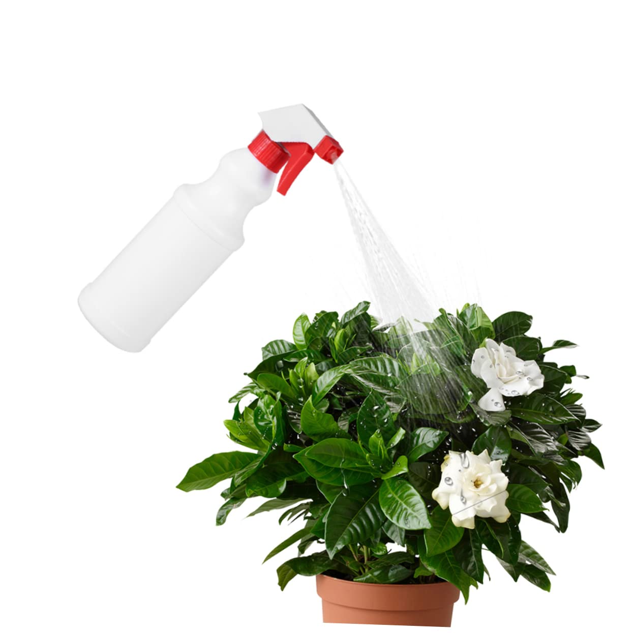 Confezione da 12 Bottiglie Spray Vuote in Plastica Rossa da 500ml, Ricaricabili di Perdita, per L'irrigazione delle Piante e L'umidificazione dei Chioma