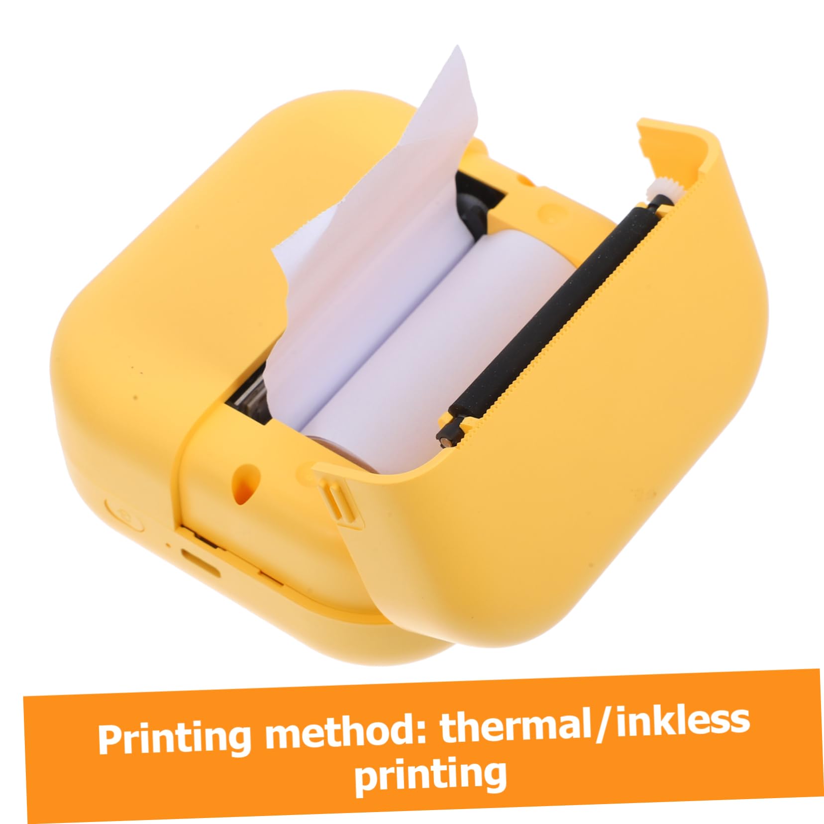Mini Imprimante Thermique D’autocollants Portable, 200 Dpi, 1000 Mah, avec Papiers et Stylo Aquarelle, pour Journaux et Travail