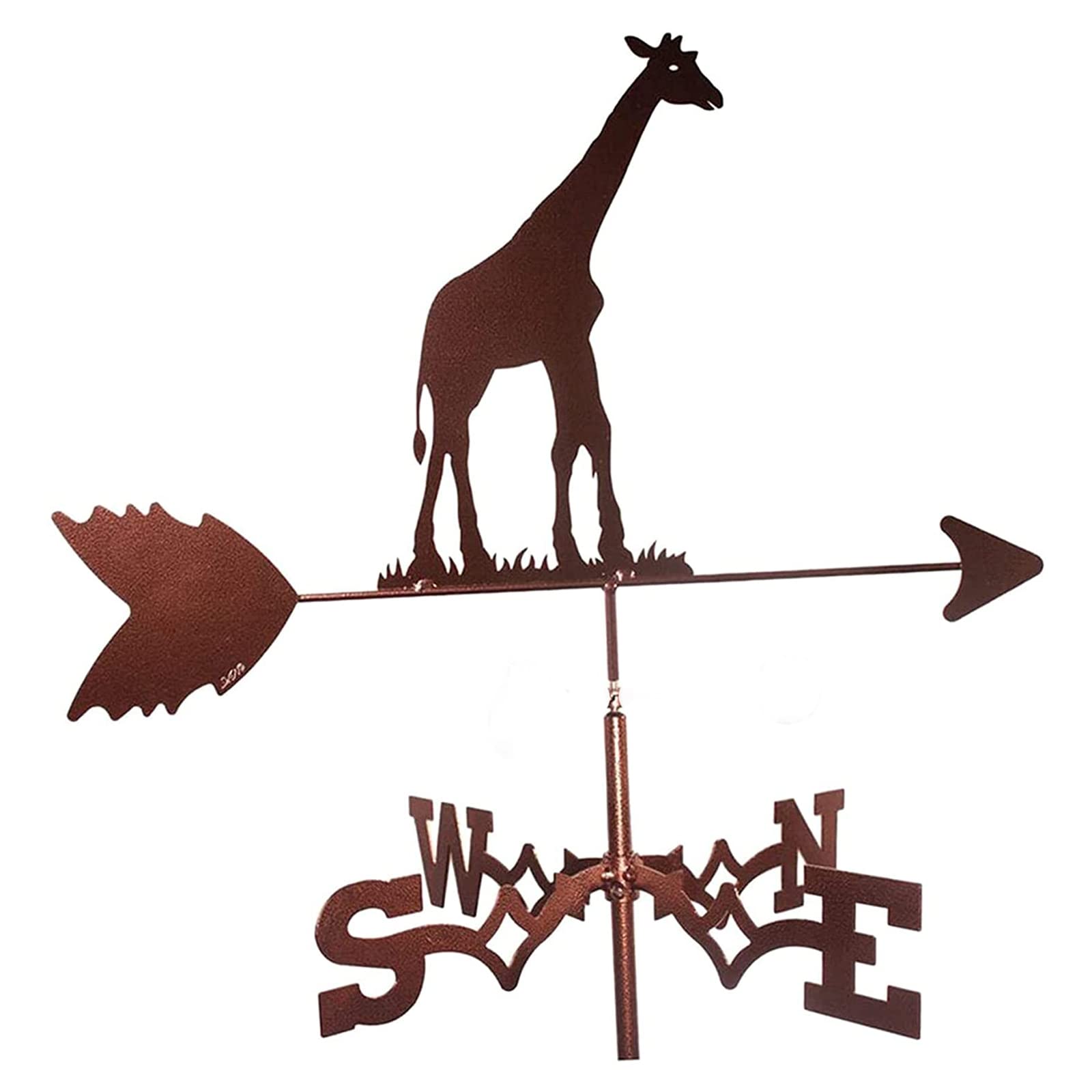 Klonwg A Nimals Weather Vane Farm Scene Vintage Weathervane Hollow-Carved Design Wind Direction Indicator Practical Professionnel Measuring Tool Easy To Ssemble 35X50cm