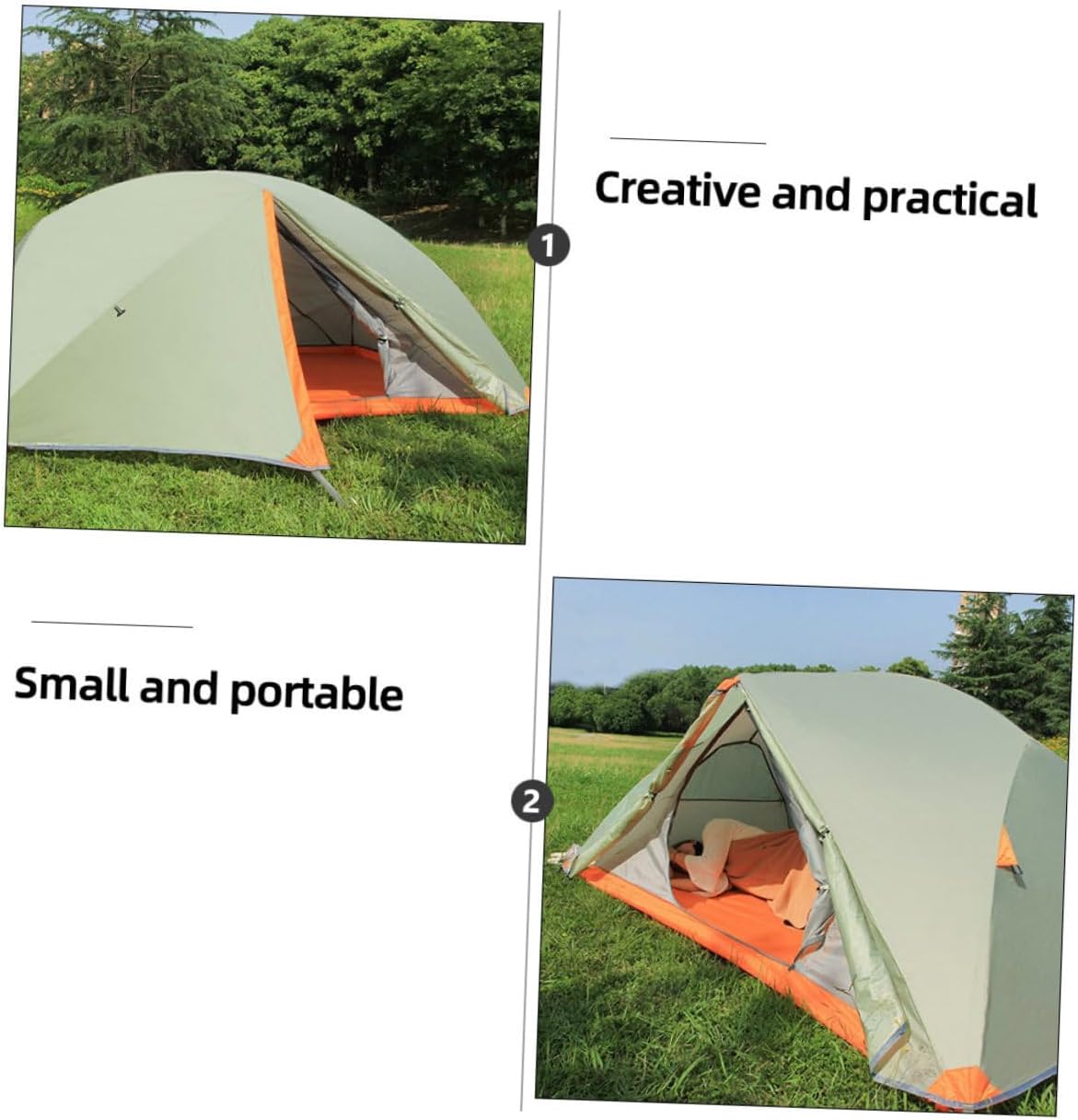 Balacoo Double-Layer Outdoor Tent for Two Persons, Waterproof Camping Shelter with Aluminum Poles, Windproof Travel Tent for Hiking and Outdoor Activities