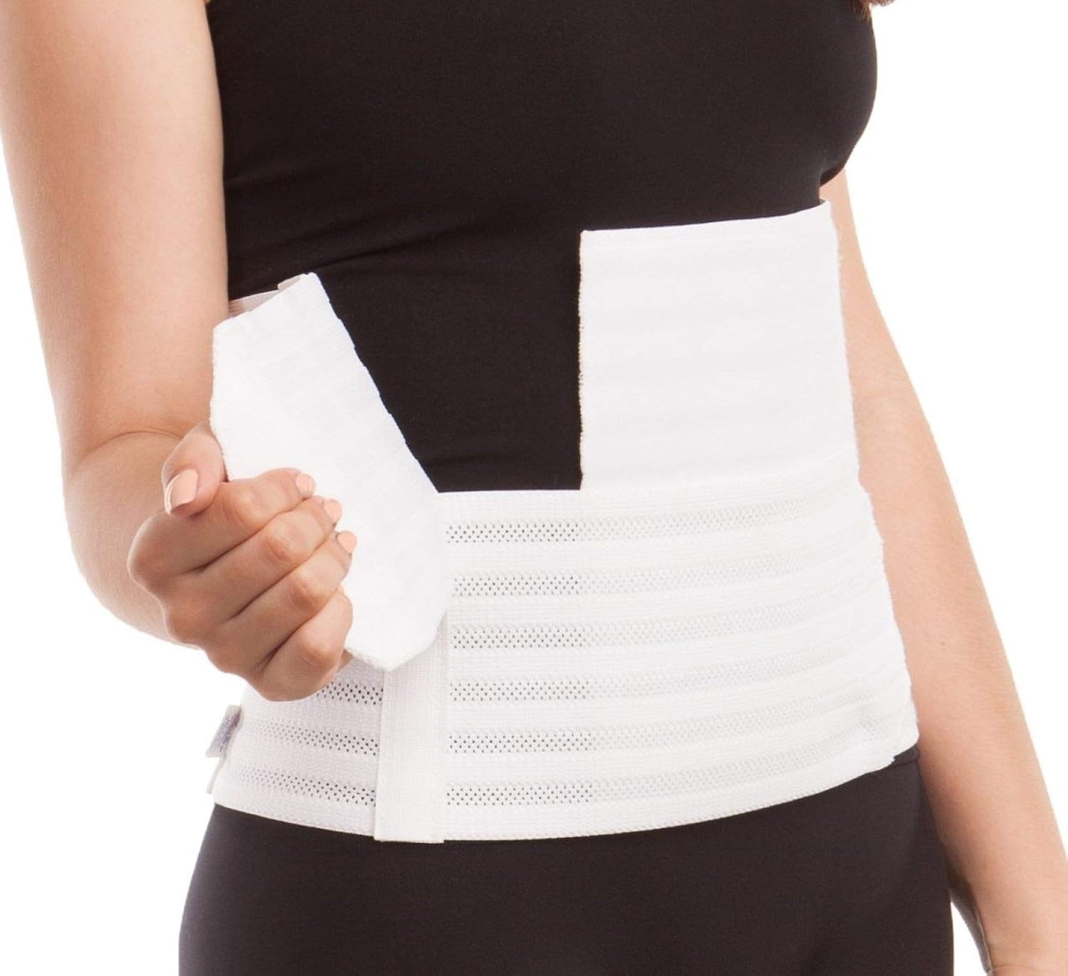 GABRIALLA 9” Wide Breathable Abdominal & Back Support Binder for Women, Breathable Wrap for Post-Partum, C-Section & Any Abdominal Surgery, Best Abdominal Belt W/ Body-Shaping Effect, Made in USA