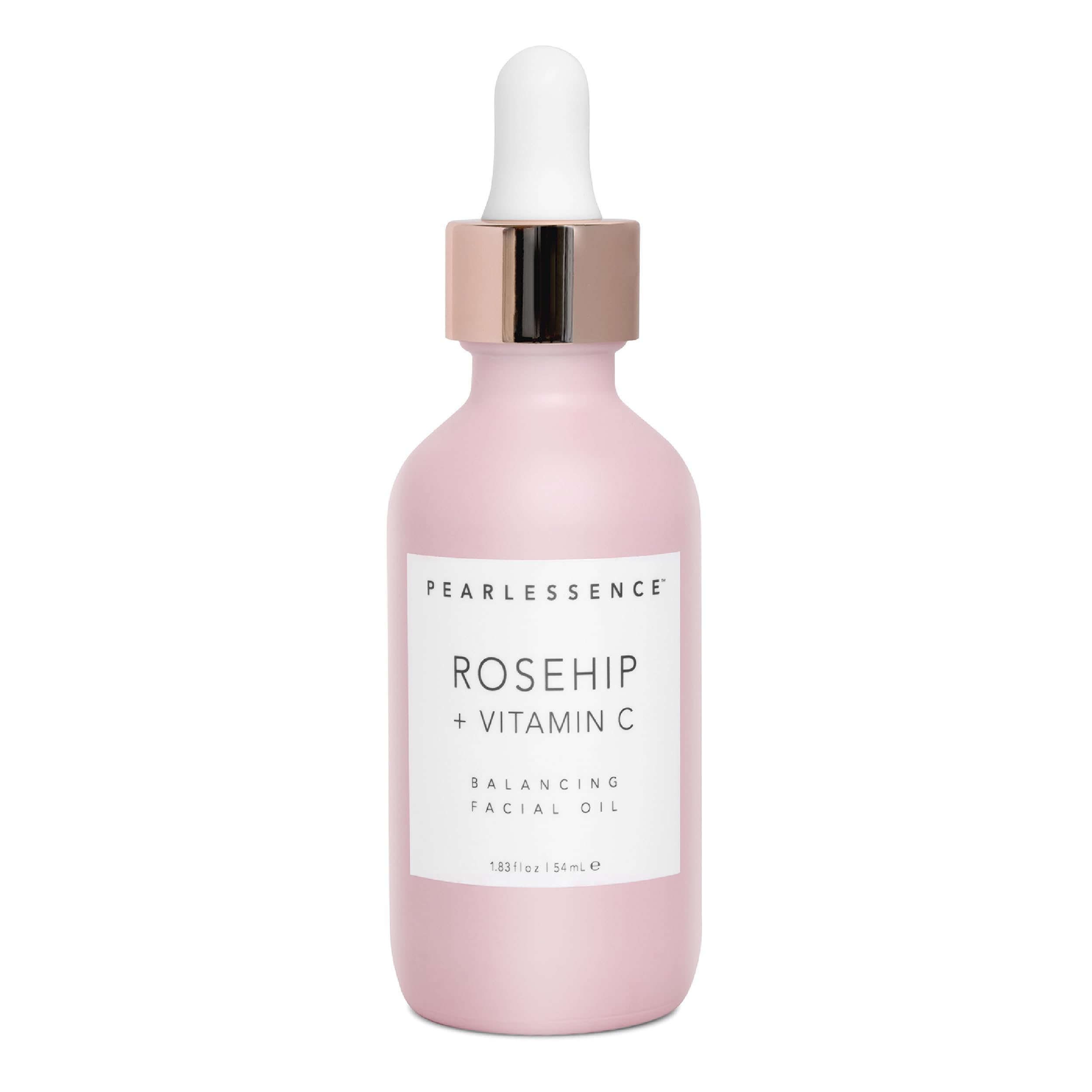 Pearlessence Rosehip Balancing Facial Oil + Rosehip Fruit Oil & Vitamin C | Daily Hydration to Help Balance & Revive Skin | Made in USA & Cruelty Free
