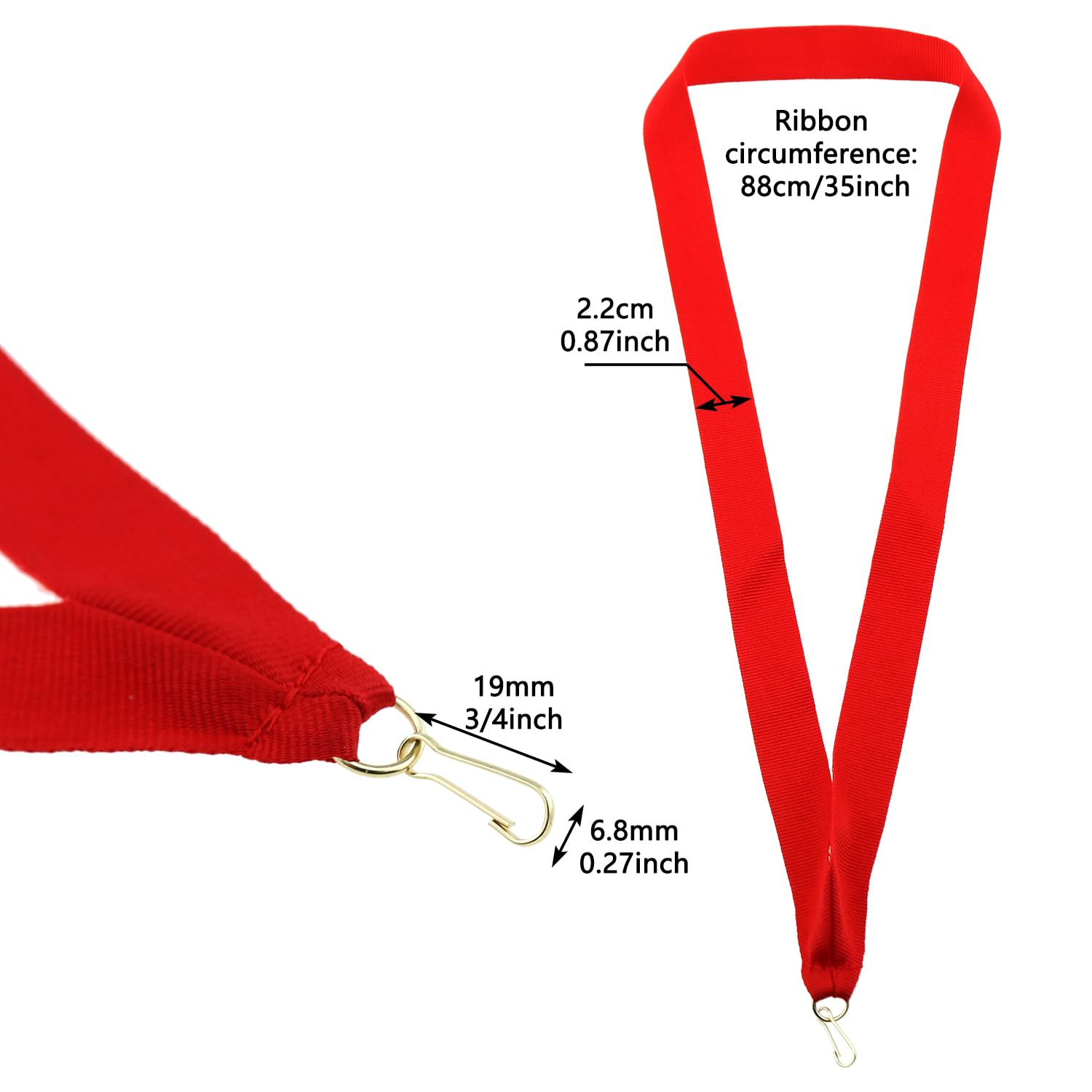 Striped Ribbon PATIKIL Award Neck Ribbons With Snap Clips, 30 Pcs Polyester Striped Medal Lanyards Ribbon For Competitions Sports Meetings Sports Party Lanyard Black