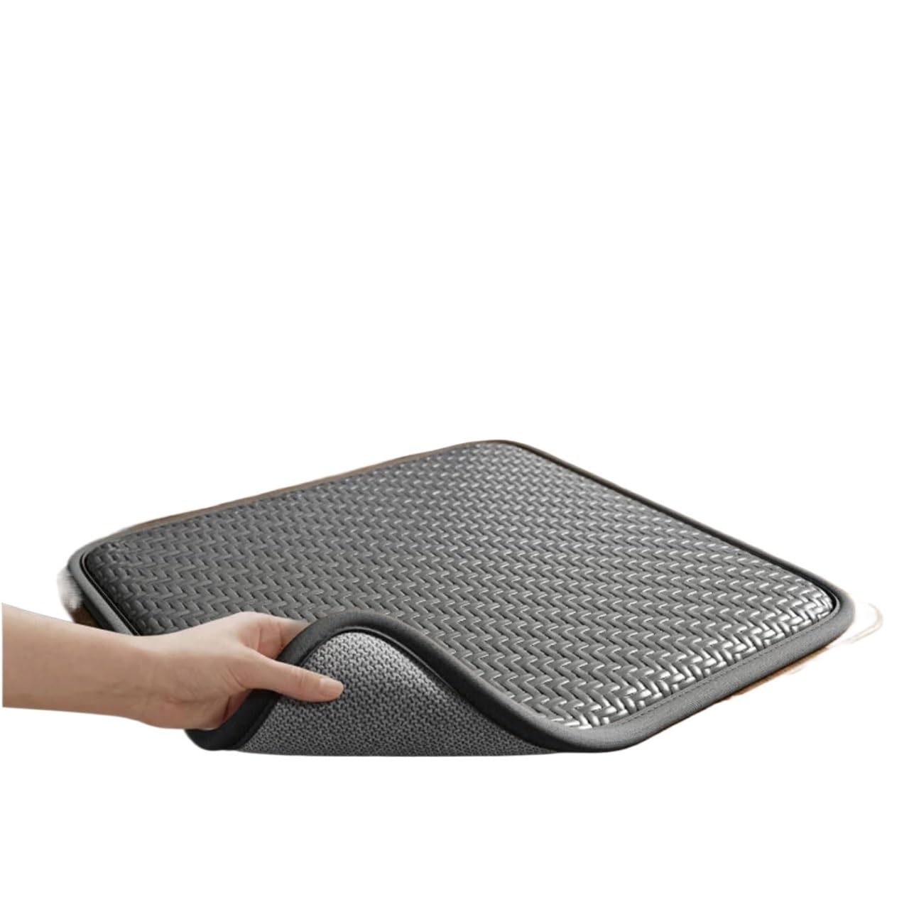 QCKNKMGG Cooling Bamboo Cushion Mat, Cooling Rattan Seat Cushion Double-Sided 1.5cm Multicolor Multiple Sizes(Grey,45x45cm)