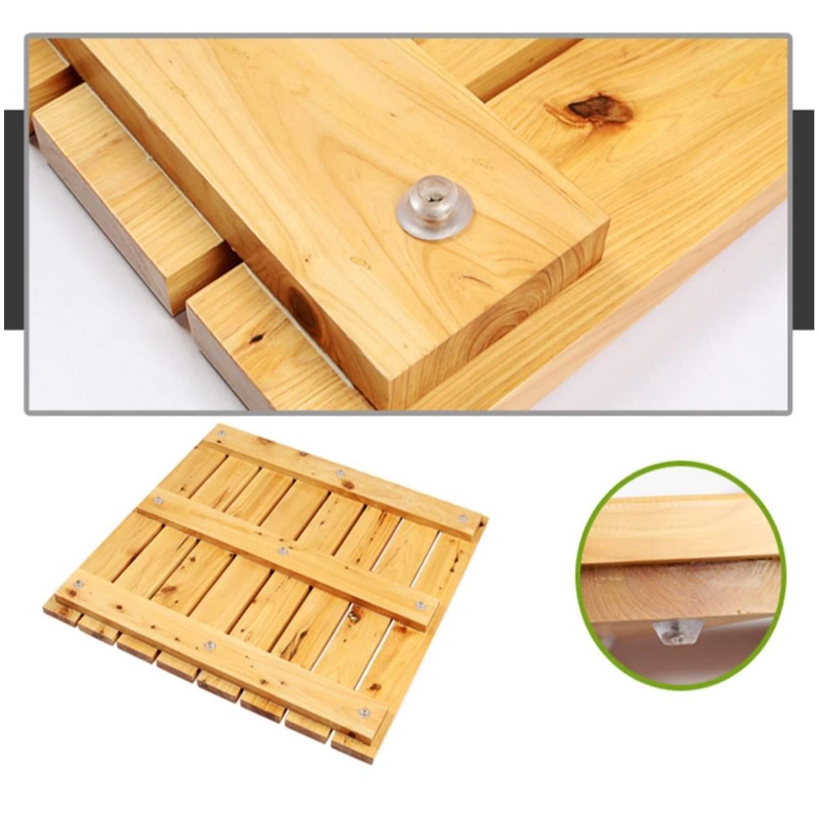 Prysznic na zewnątrz Bambusowa mata do kąpieli, mata podłogowa z listew, naturalna mata pod prysznic, mata do sauny Spa, mata do kąpieli do luksusowego prysznica w łazience, konfigurowalny, do prysz