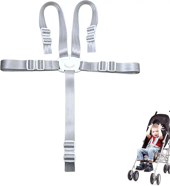 Hauck 5-Punkt Sicherheitsgurt für Hochstühle und Kinderwagen - Verstellbar & Universal