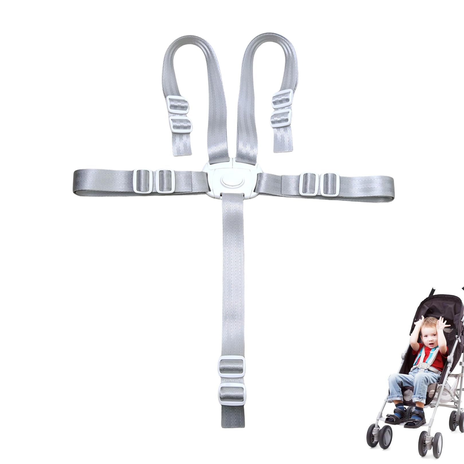 Hauck Hochstuhl Gurt,5 Punkt Gurt Hochstuhl Sicherheitsgurt,Ersatz-Sicherheitsgurte für Baby Kinderwagen,Verstellbare Wandelbare Gurt Tripp Trapp Stuhl,Kinderschutzgurt,Universal Anschnallgurt Zubehör