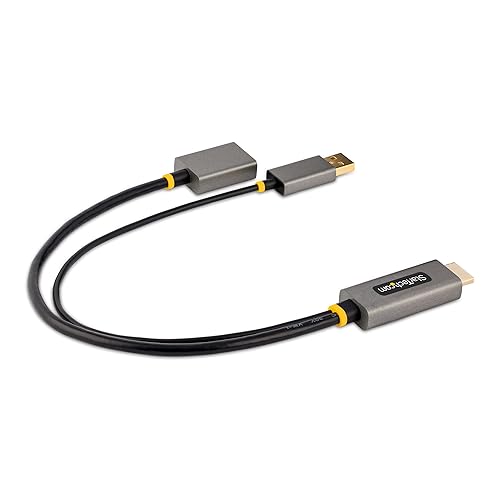 Miniatura 5 de StarTech.com Cable adaptador HDMI a DisplayPort de 1 pie (11.8 in), convertidor HDMI 2.0 a DP 1.2 activo 4K 60Hz, HDR, alimentado por bus USB,