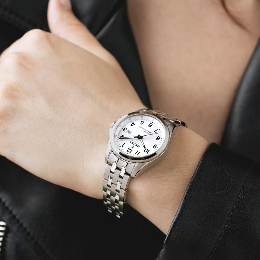 Festina Orologio Donna Analogico in Titanio Grigio | Movimento al Quarzo, Vetro Minerale ad Alta Resistenza, Impermeabile 10 ATM, Calendario F20697/1