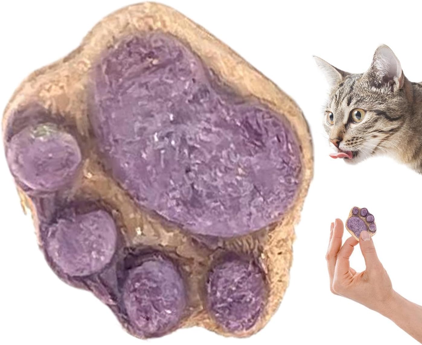 10pcs Paw Shaped Cat Snack Kittens Foods Treat Cat Oral Cleaning Snacks Cats Treat Selection Cats Grass Sticks For Indoor 5g 8