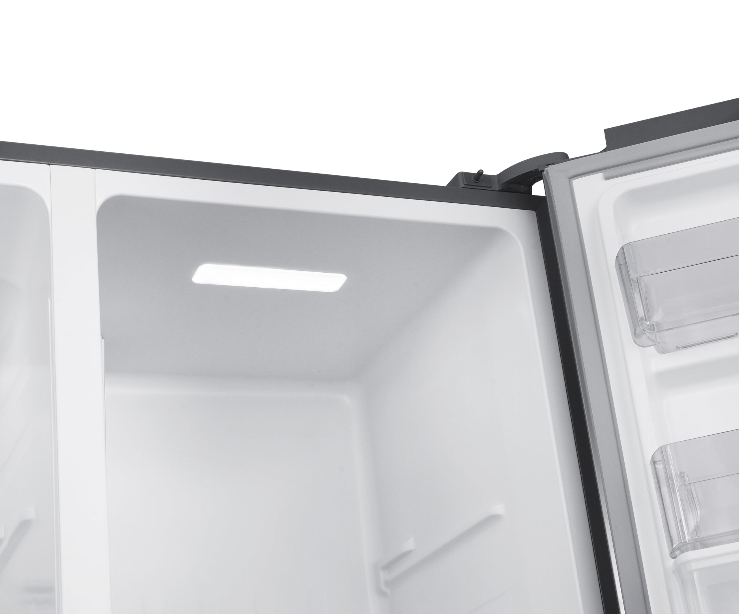 respekta Halvar Side-by-Side 439 L, No Frost, dispensador, Black Steel