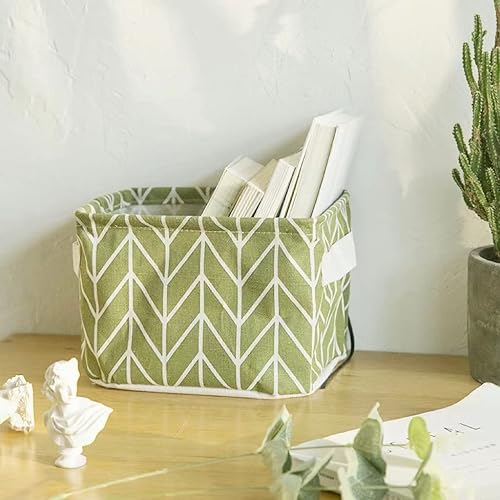 Miniatura 6 de Cesta de almacenamiento plegable  Juego de 6 pequeños contenedores plegables de lona organizadores con asa para decoración del hogar o