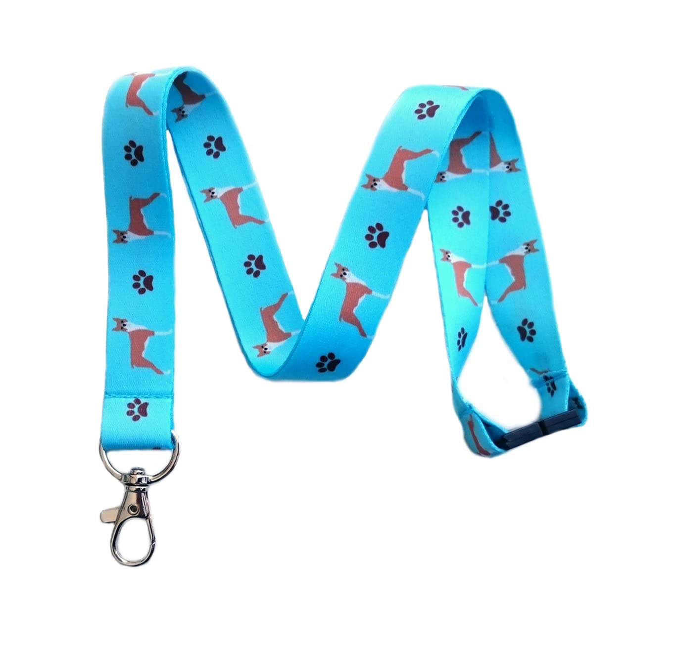 Boxer Dog Breed Print Break Away Lanyard Key Chain Id Badge Holder