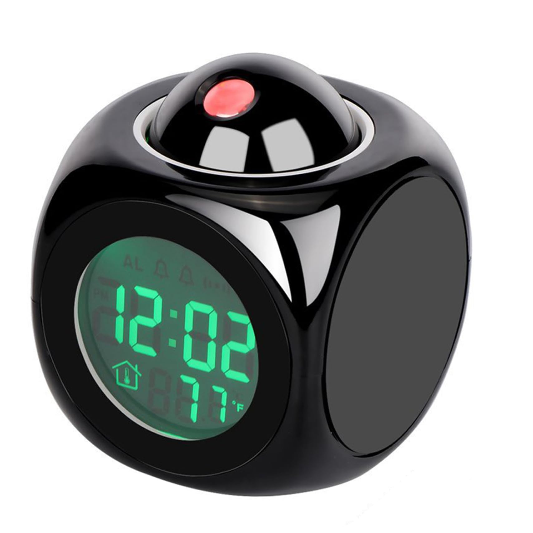Tsawntd Alarm Clocks, Projection Clock, Digital Projector Clock with Dual Alarms & Voice Broadcast, Clocks for Ceiling with Temp Display, Adjustable Angle & Snooze Function