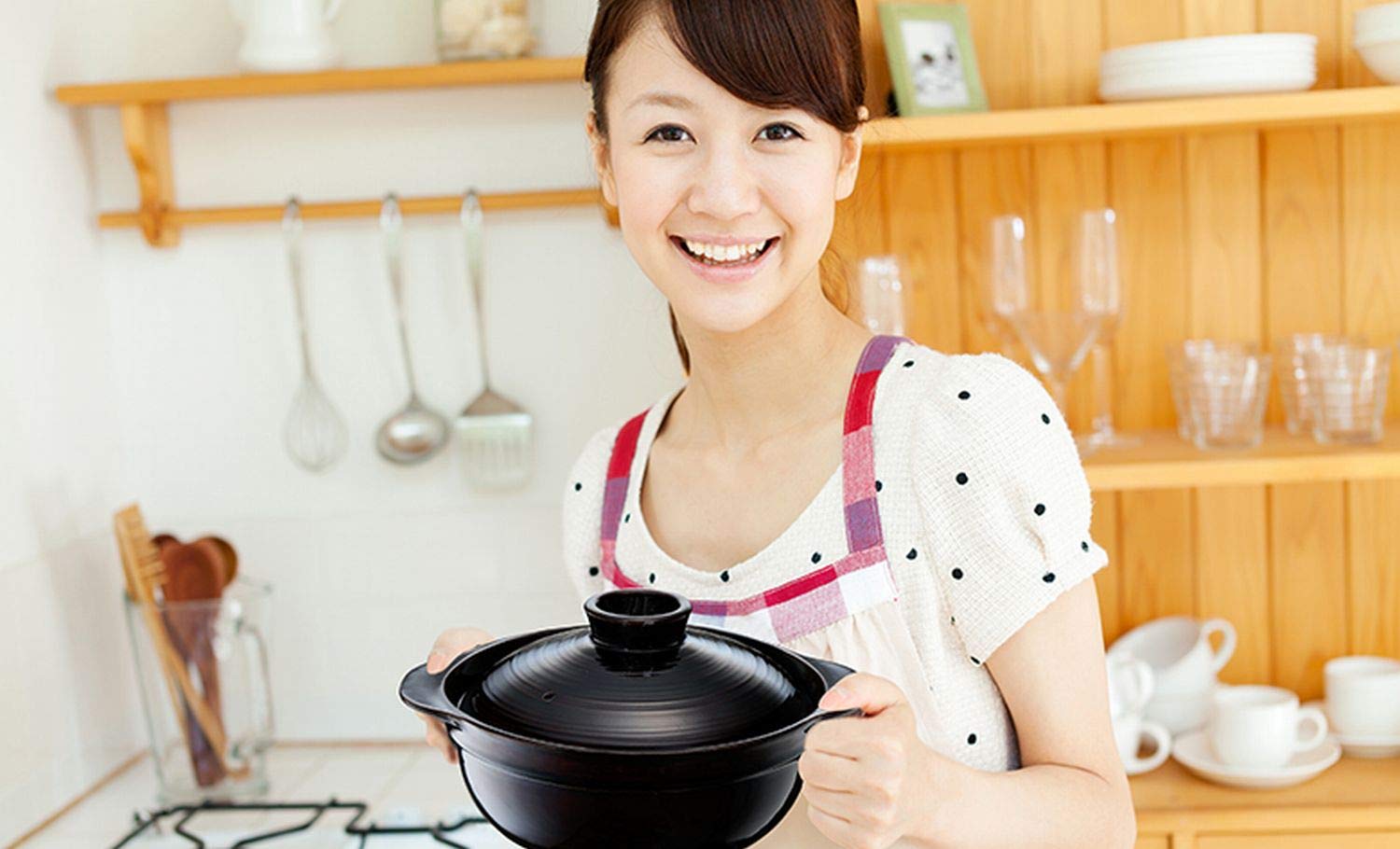 ￼￼専用土鍋 ふきこぼれにくい土鍋 6号: キッチン用品