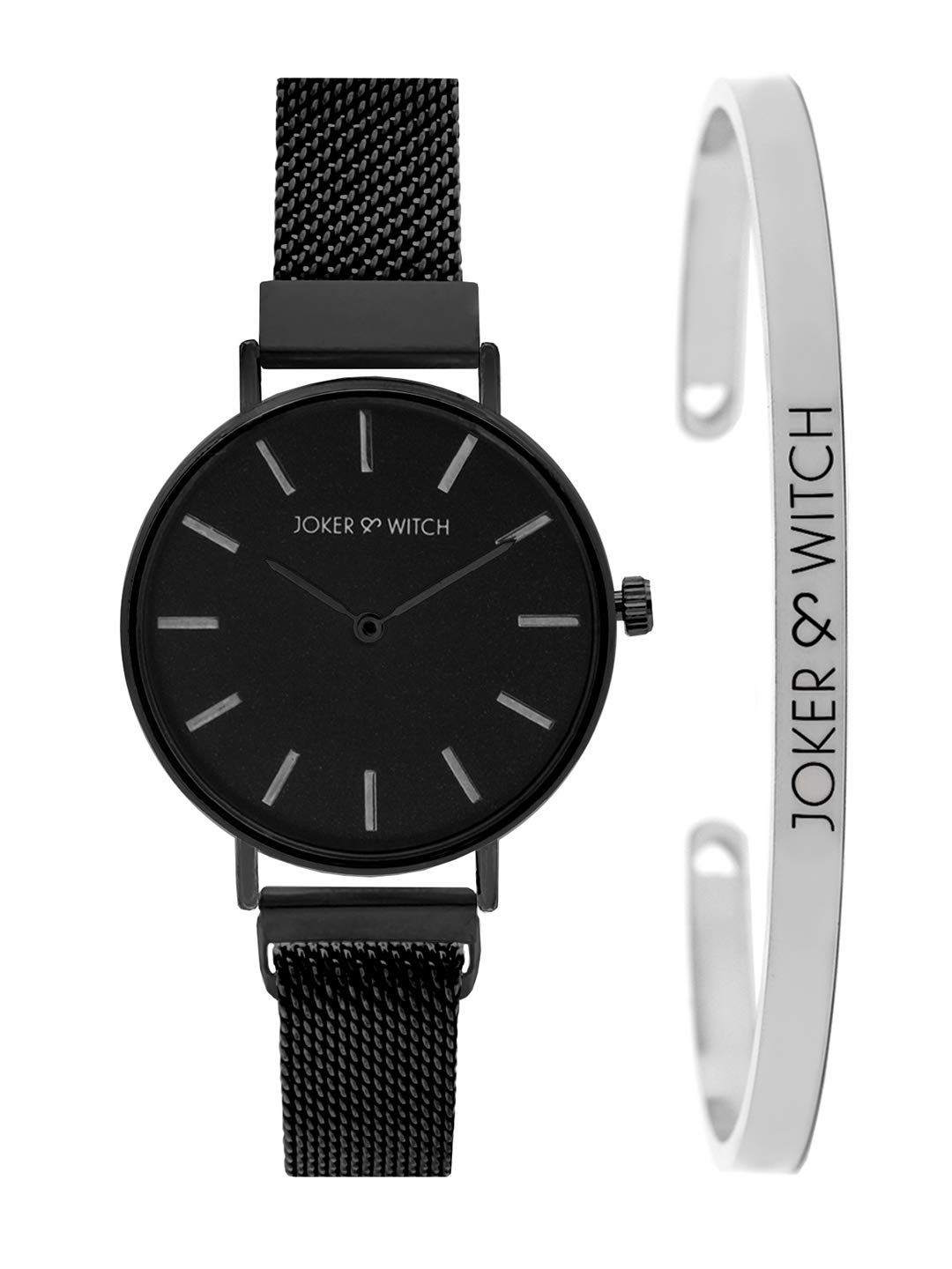 Joker & Witch Stainless Steel Black Dial Knight Analogue Watch Bracelet Stack For Women, Black Band (B08TC3GZMJ) Amazon Price History, Amazon Price Tracker