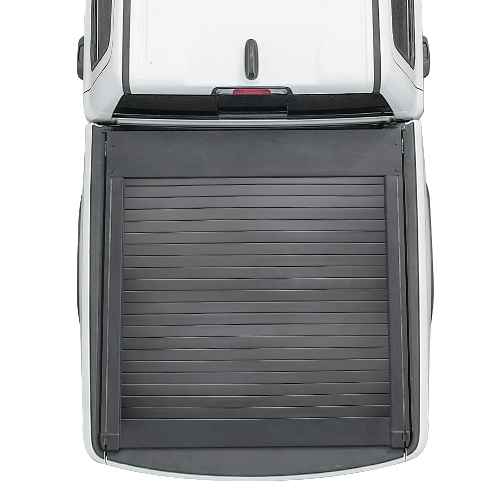 Syneticusa Retractable Hard Tonneau Cover Fits 2014-2024 Chevy Silverado/GMC Sierra 1500 5'8" (69.9”) Truck Bed Matte Black Aluminum Low Profile Off Road (Retractable, Matte Black, Automatic Retract)