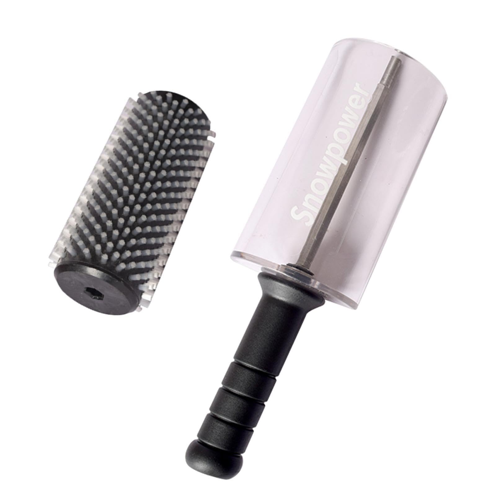 Oshhni Kit de Brosse rotative pour Ski, Brosse à Cire pour Snowboard, Brosse de 6 Pouces avec poignée, Outil de fartage antidérapant, Brosse à Cire pour Ski