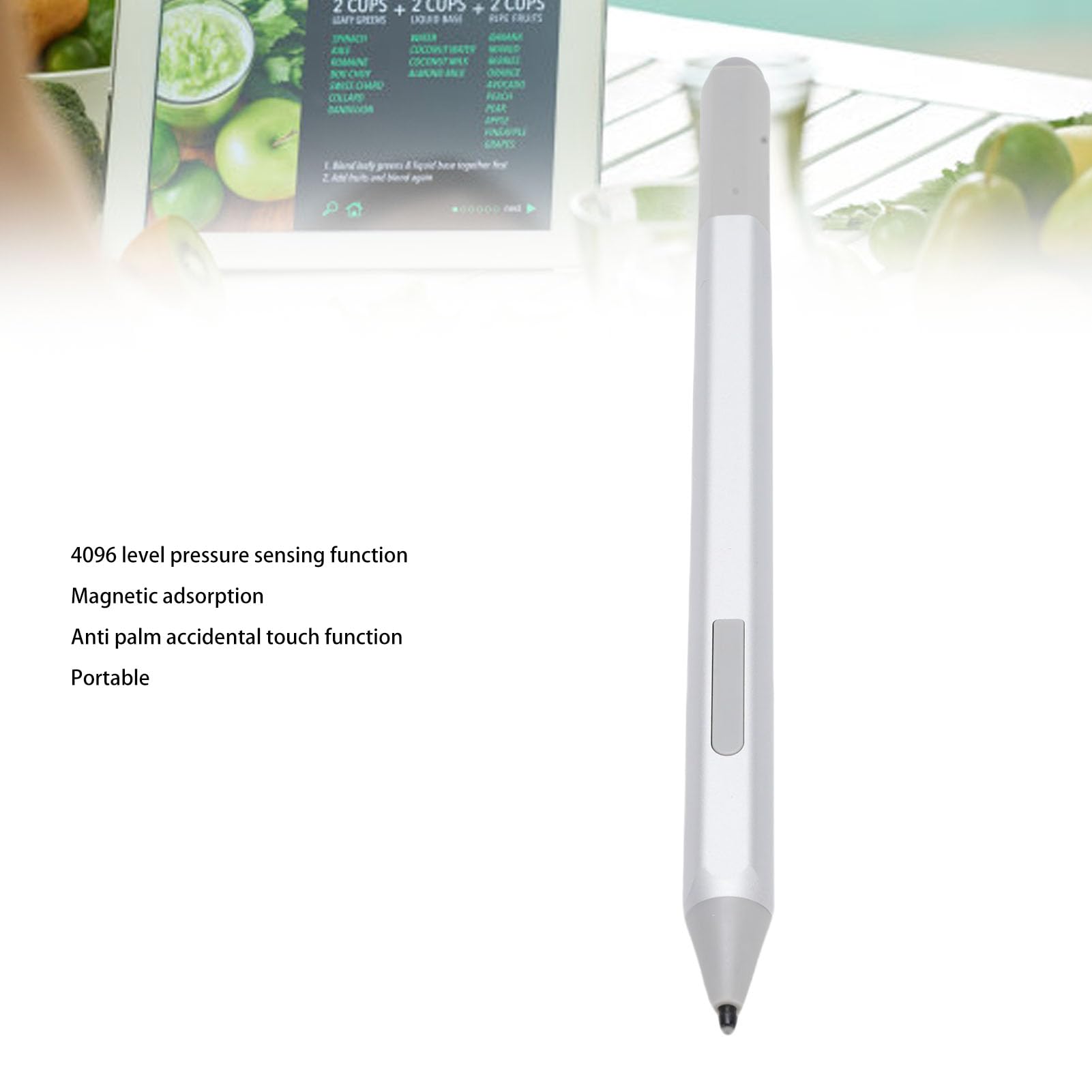 Lápiz Lápida, Pluma Digital de Tableta con 4096 Niveles de Presión Ajuste Magnético Rechazo de Palma de Rechazo para la Superficie Pro 8 7 X Laptop de Libros