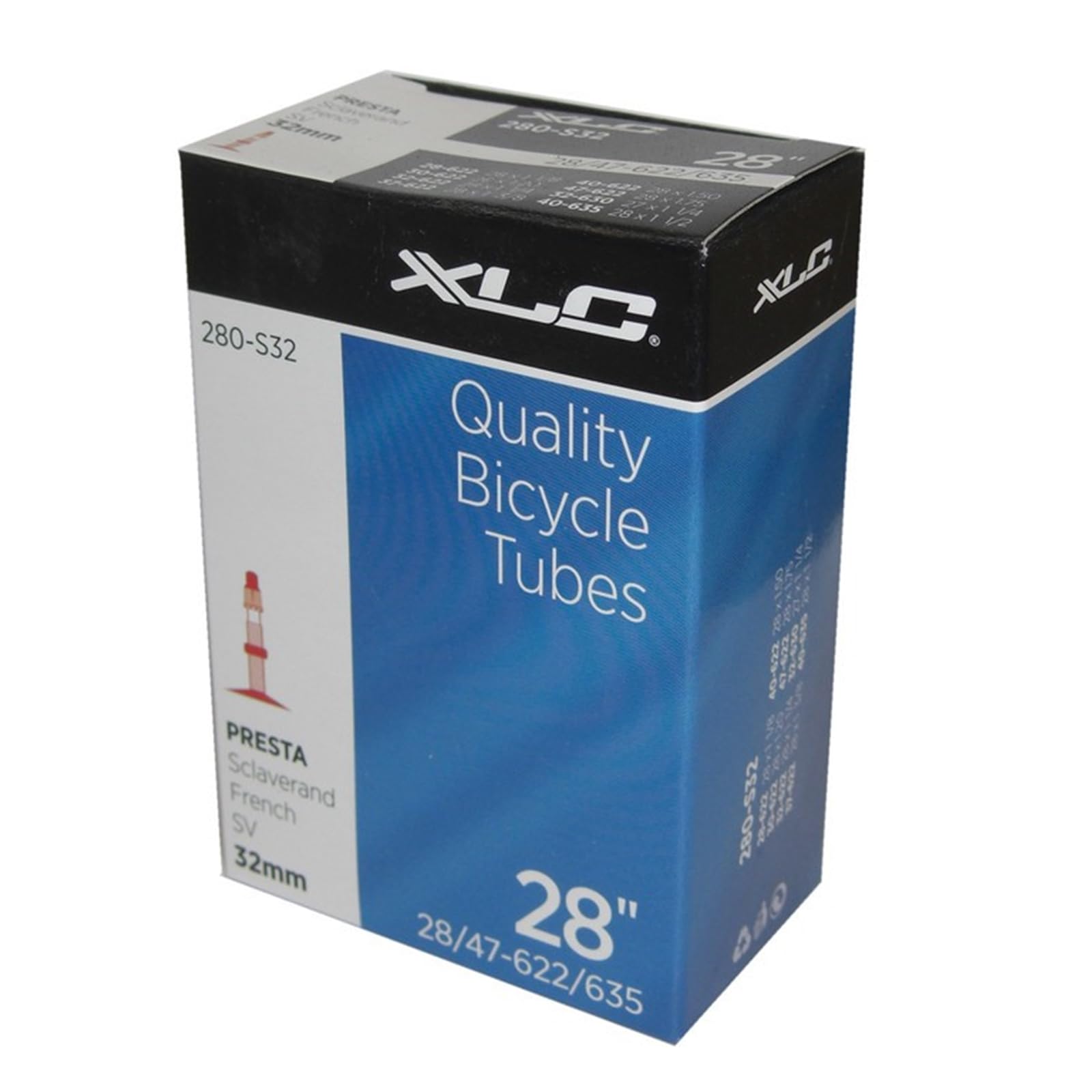 XLC Unisex - Adult Bicycle Inner Tube, 2508280405 Bicycle Inner Tube, Black, One Size