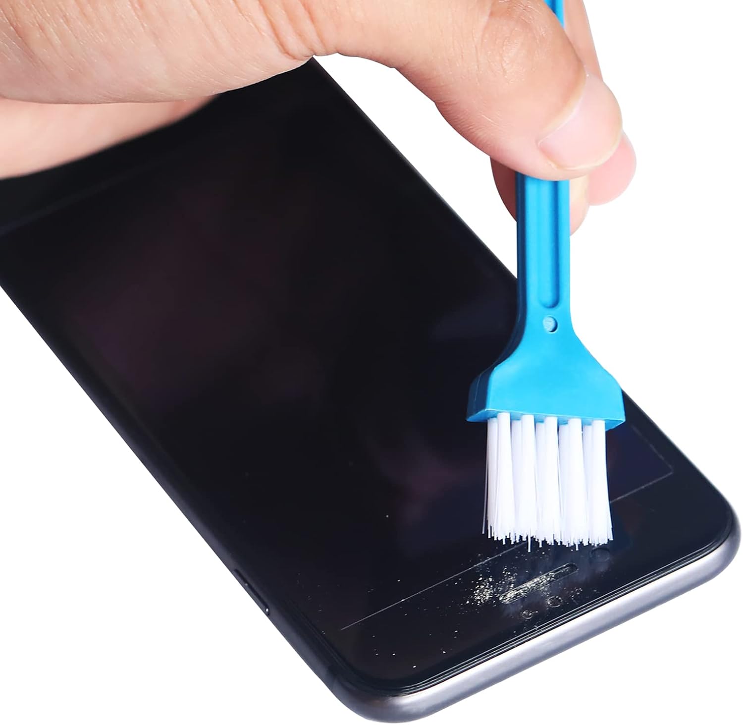 Anti Dust Plugs Compatible with iPhone 7/8/ X/XS/XR/ 11/12, Included Phone Port Cleaning Brush Kit, Cell Phone Speaker Cleaning Brushes and Phone Receiver Cleaning Brush Set (24 Pieces)